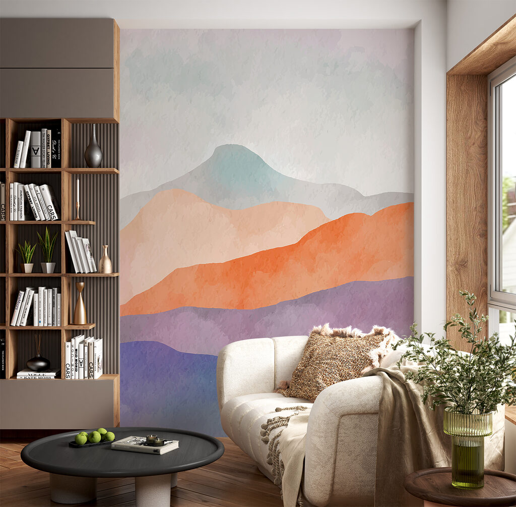 Fialové hory, oranžový horizont — interiér 1