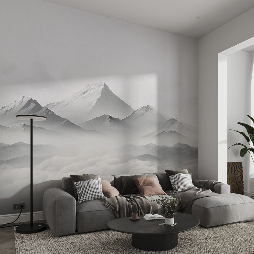 Zasnežený vrch nad oblakmi — interiér 2
