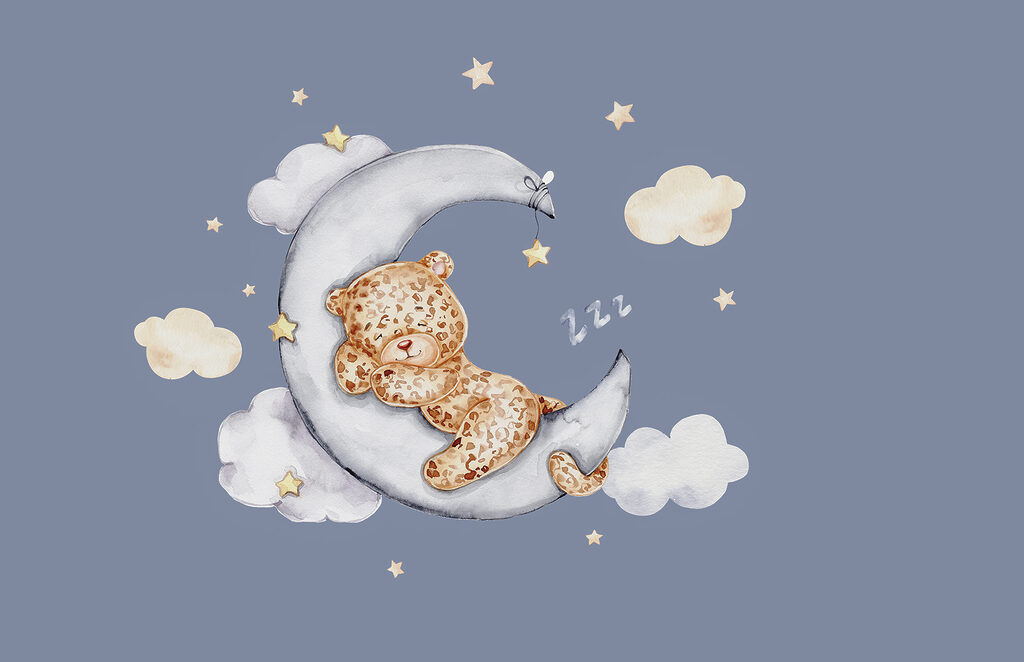 Leopardie mláďa na mesiaci — celý dizajn