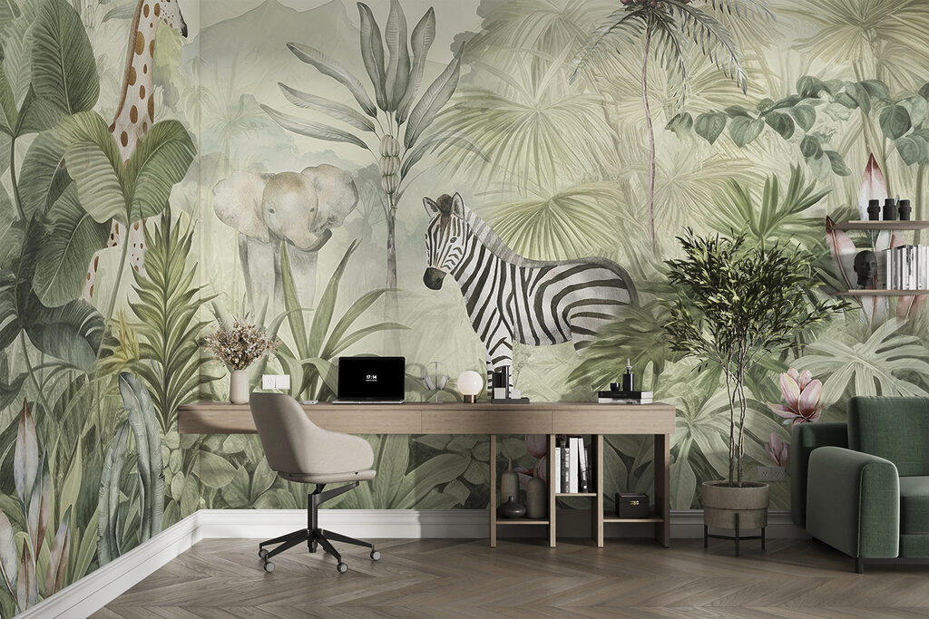 Zebra medzi jemným lístím — interiér 4