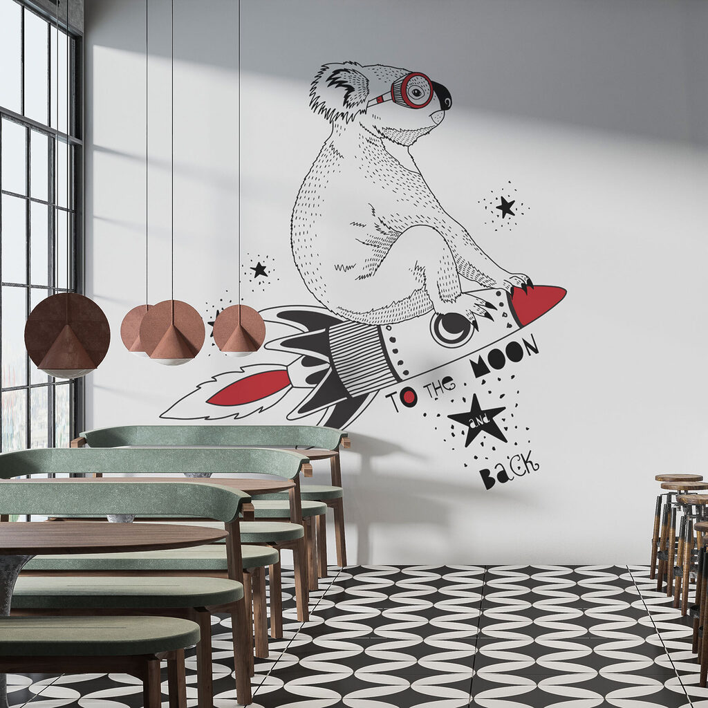 Koala na rakete — interiér 2