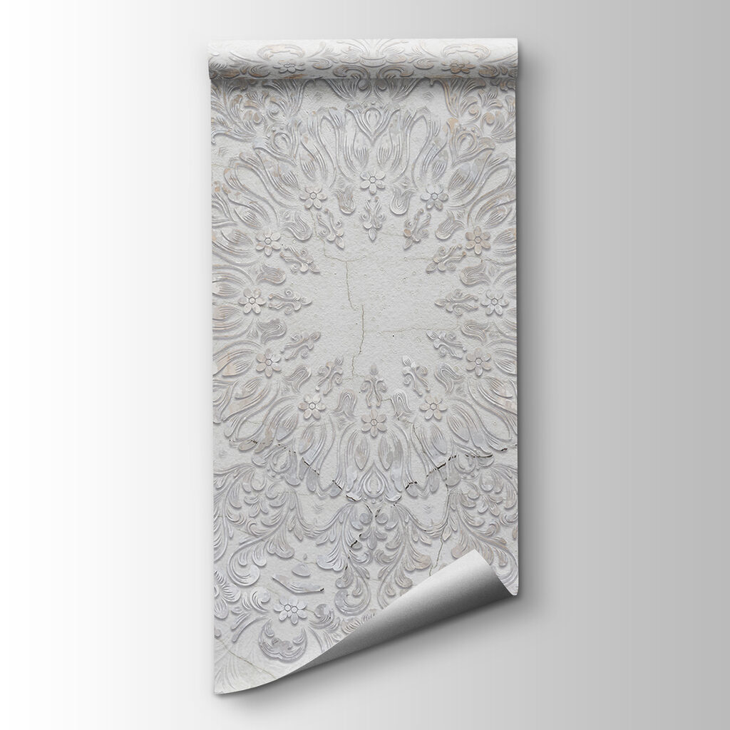 Biely kvetinový ornament — pohľad na tovar