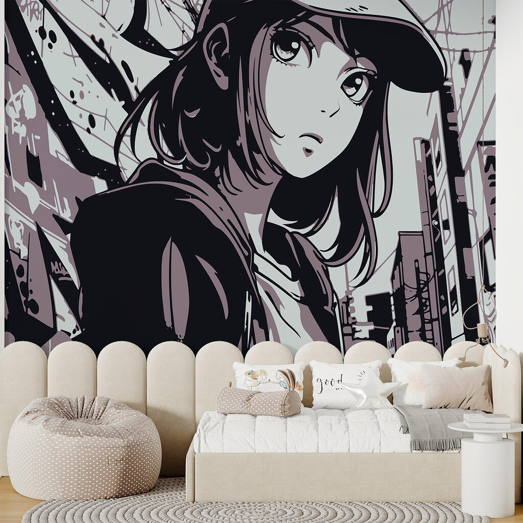 Manga dievča na ulici — interiér 2
