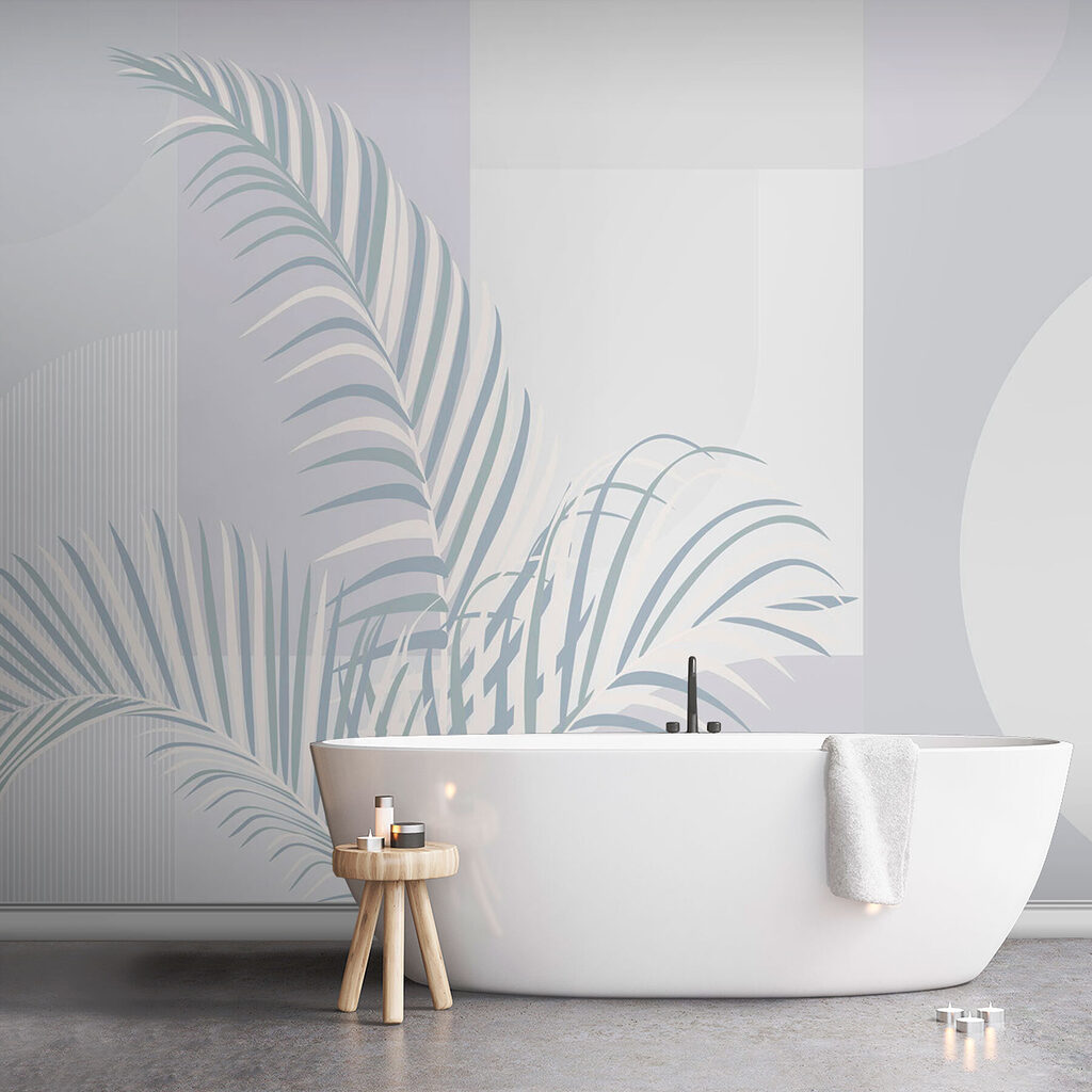 Palmové listy a geometria — interiér 2