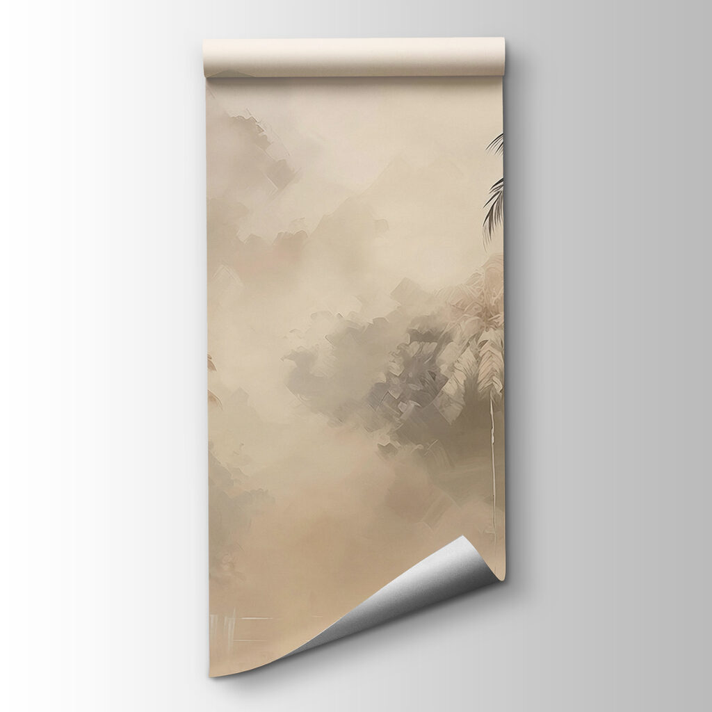 Palmy v sépiovej hmle — pohľad na tovar