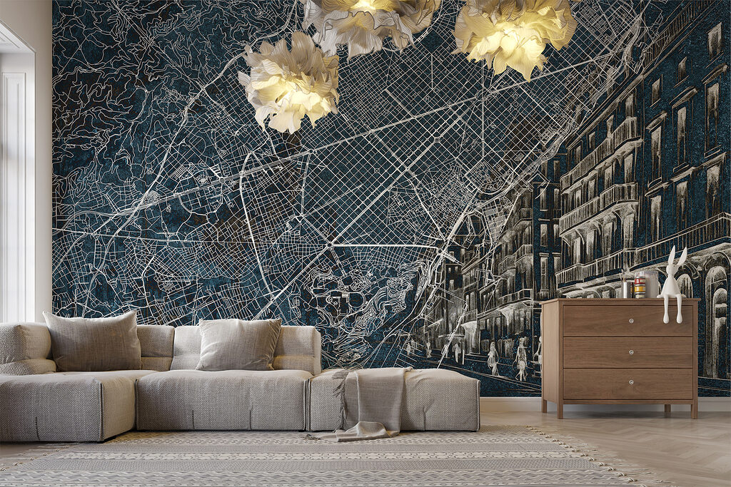 Mapa mesta a fasády — interiér 3
