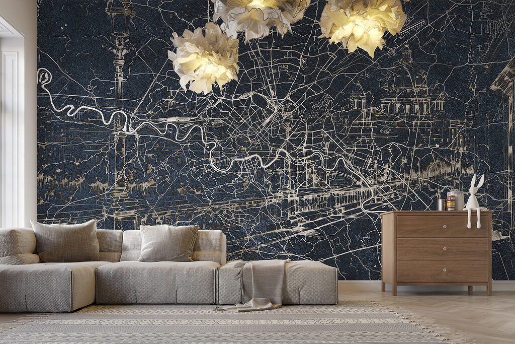 Mapa mesta s riekou — interiér 2