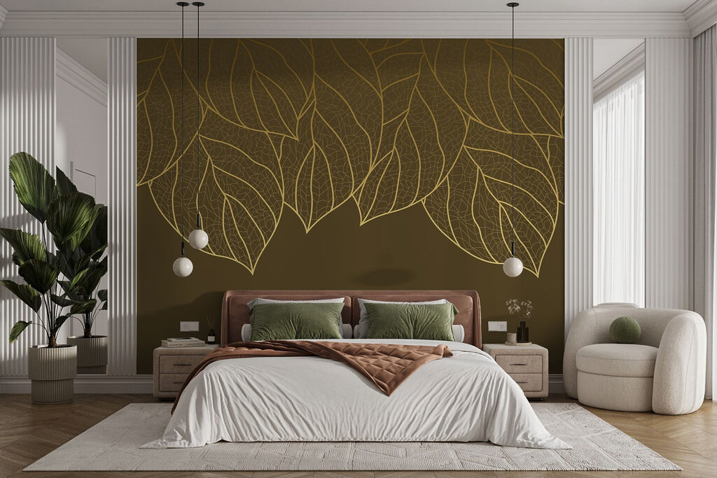 Zlaté listy visia zhora — interiér 1