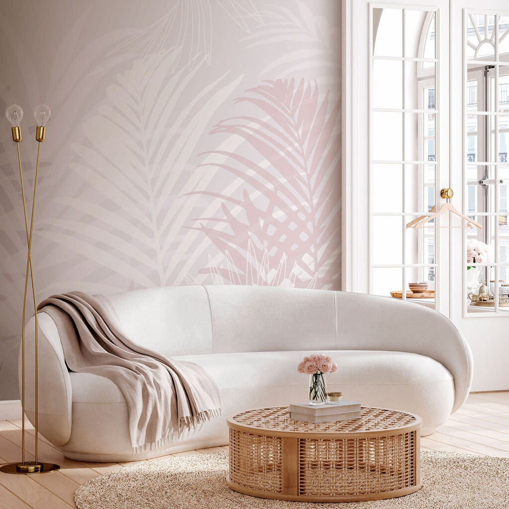 Biele palmové listy — interiér 2