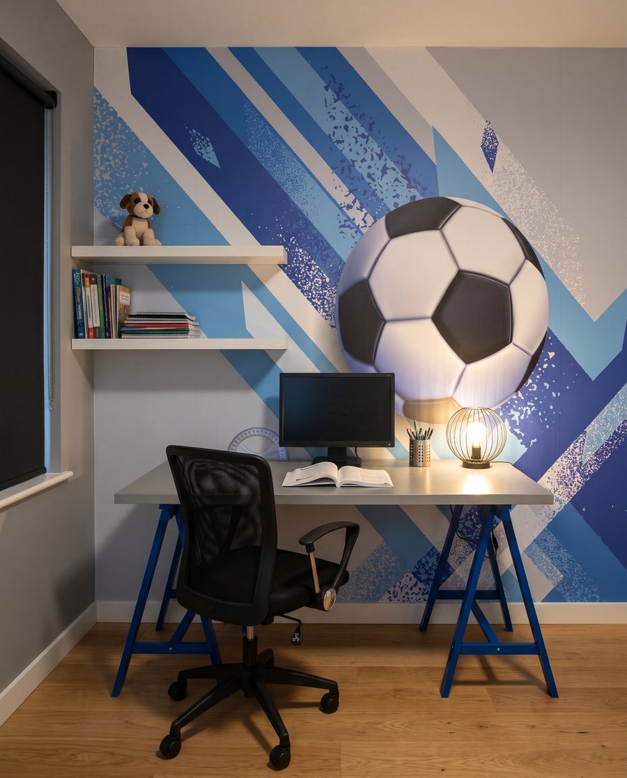 Futbalová lopta medzi pásmi — interiér 4