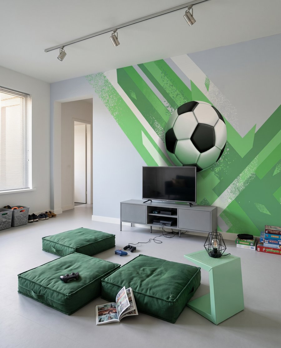 Futbalová lopta medzi pásmi — interiér 3