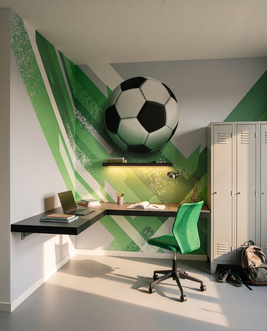 Futbalová lopta medzi pásmi — interiér 4