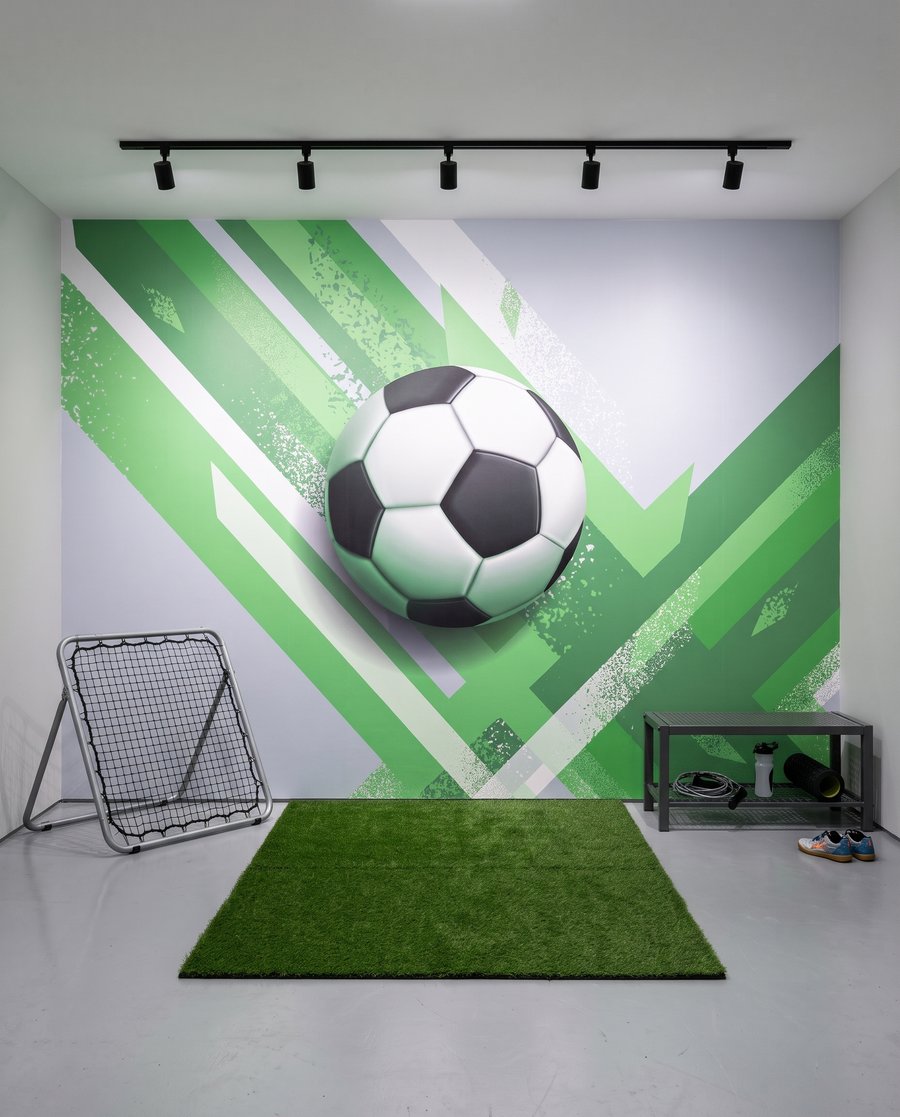 Futbalová lopta medzi pásmi — interiér 6