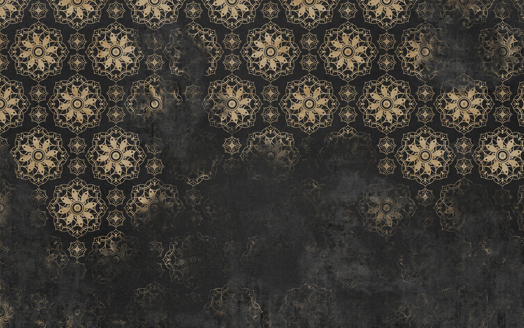 Okrúhle kvetinové ornamenty — celý dizajn