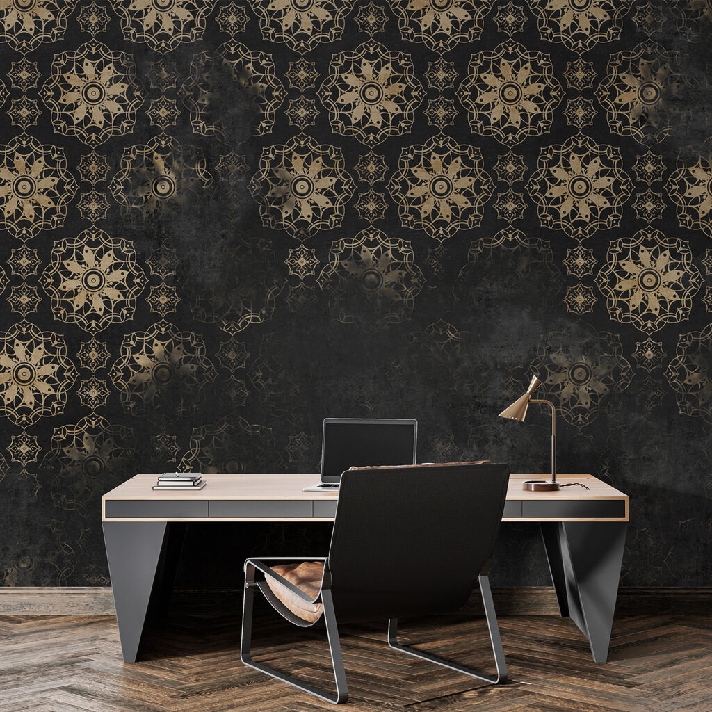 Okrúhle kvetinové ornamenty — interiér 2