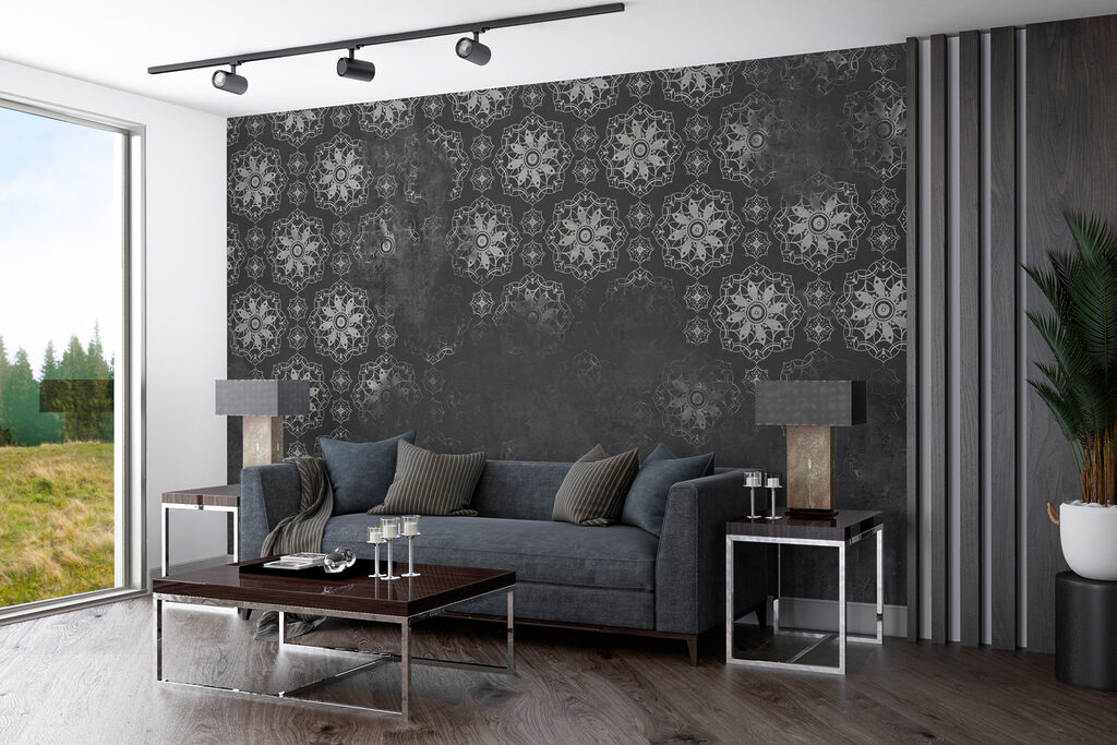 Okrúhle kvetinové ornamenty — interiér 2