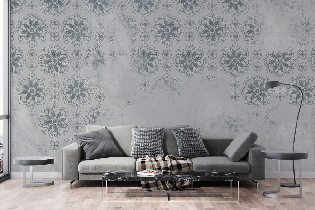 Okrúhle kvetinové ornamenty — interiér 1