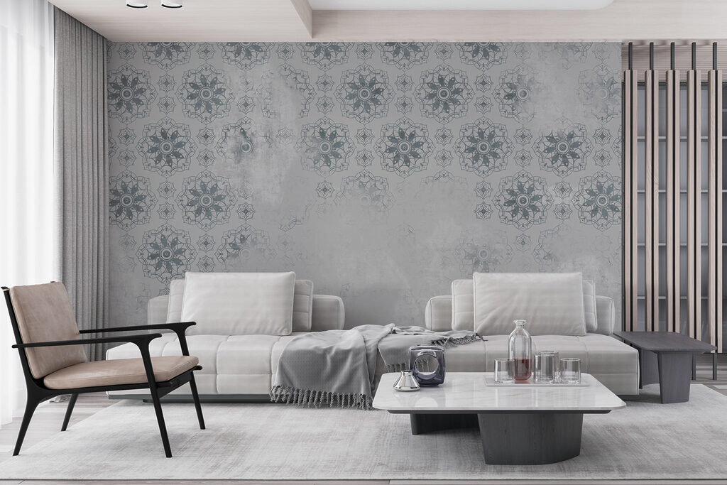 Okrúhle kvetinové ornamenty — interiér 2