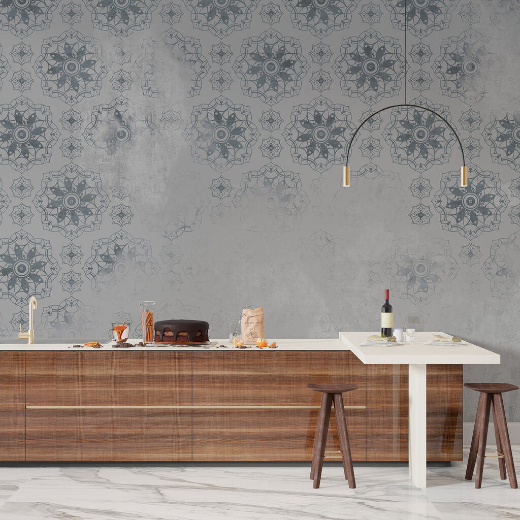 Okrúhle kvetinové ornamenty — interiér 4