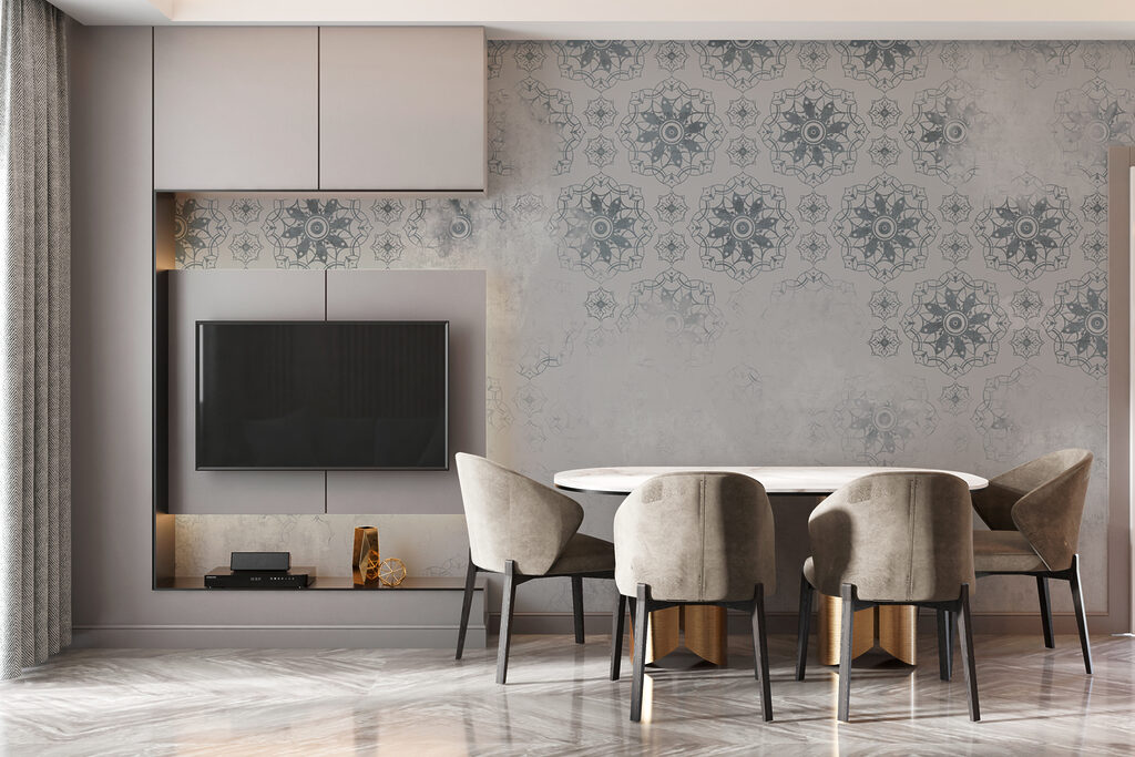 Okrúhle kvetinové ornamenty — interiér 5