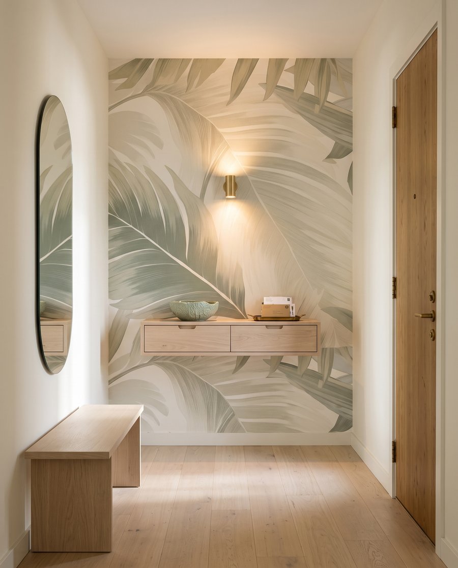 Bledé palmové listy — interiér 5