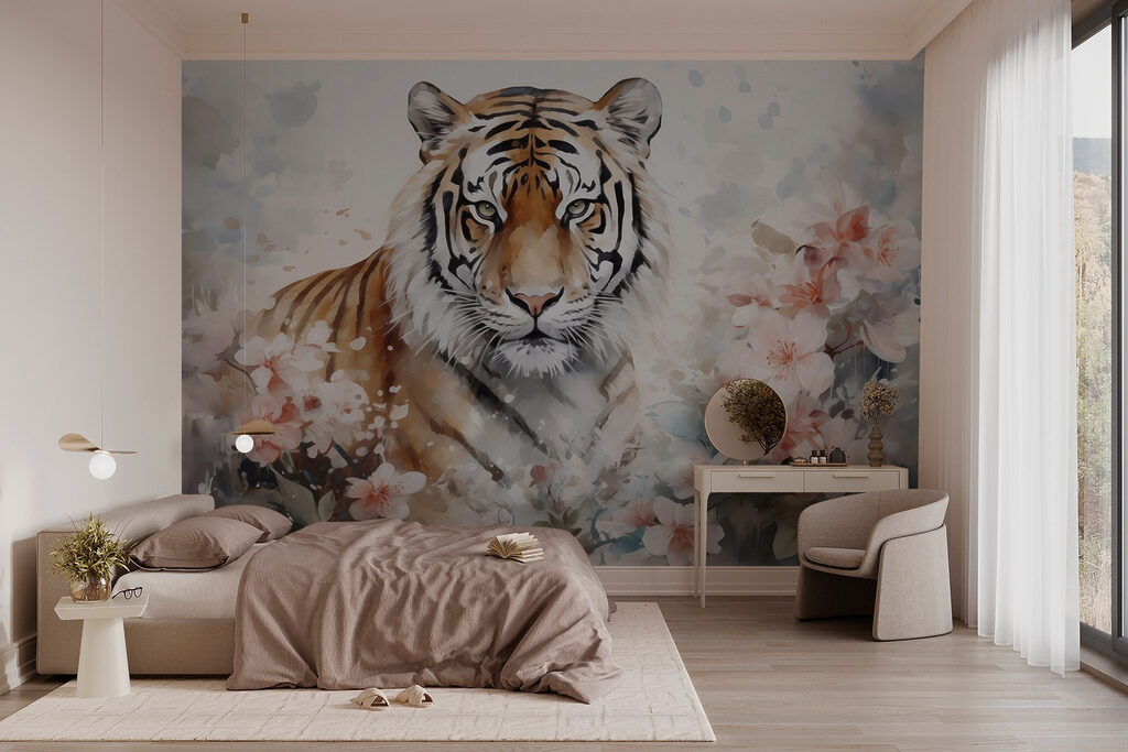 Tiger medzi jemnými kvetmi — interiér 1