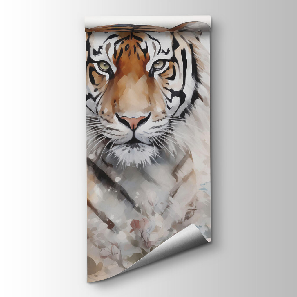 Tiger medzi jemnými kvetmi — pohľad na tovar