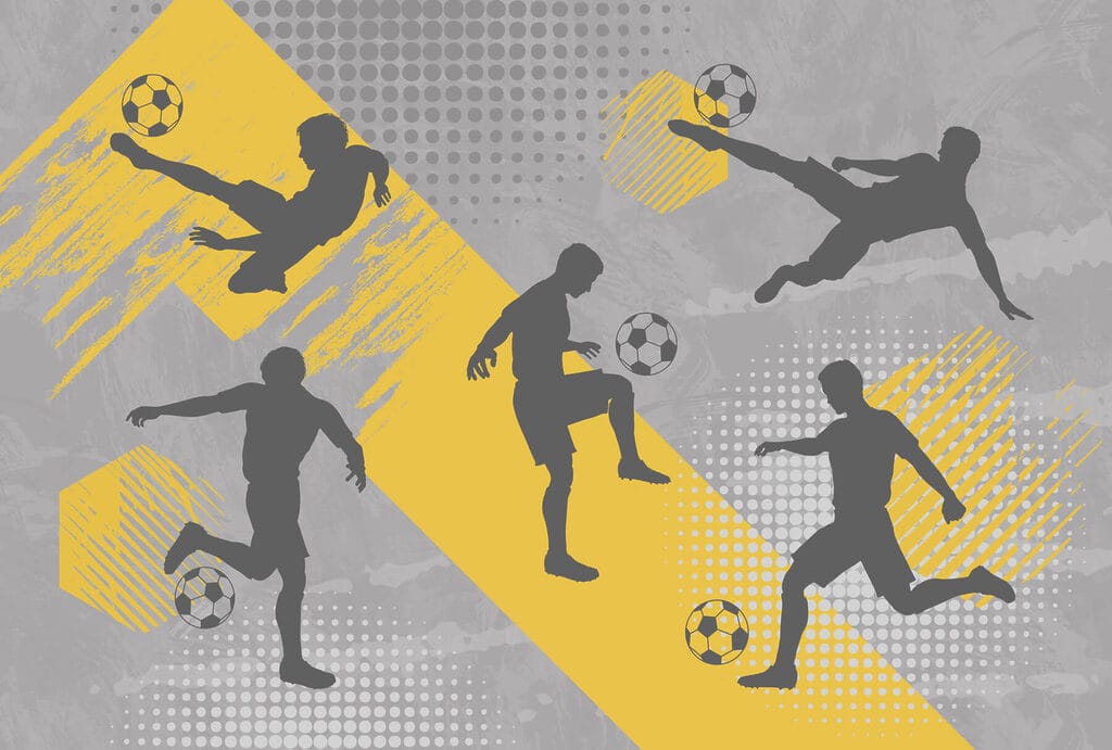 Futbalisti v pohybe — celý dizajn