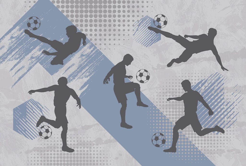 Futbalisti v pohybe — celý dizajn