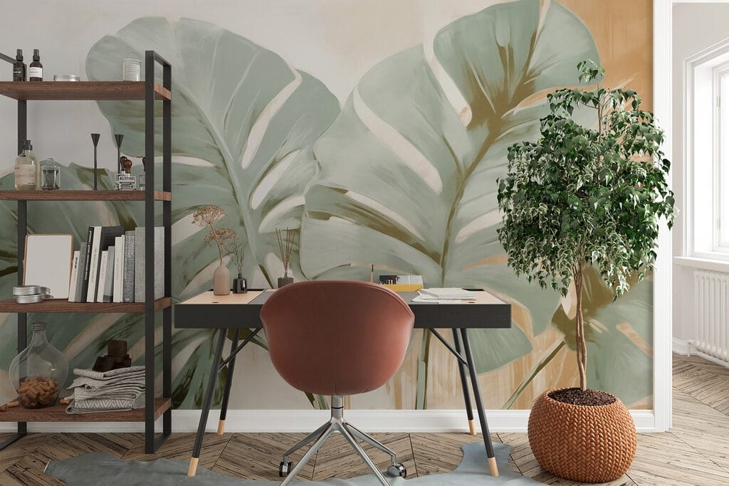 Zelená monstera — interiér 3