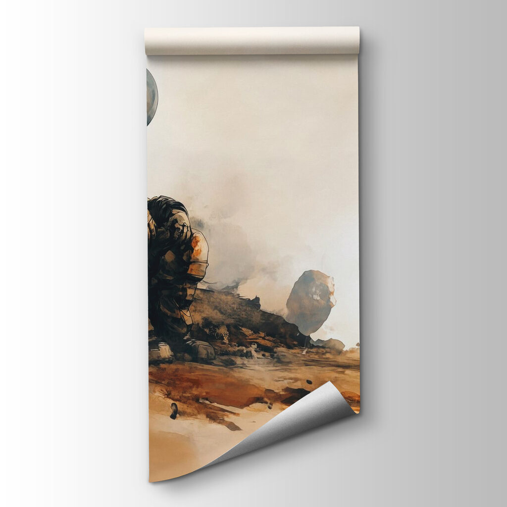 Astronaut a pes — pohľad na tovar
