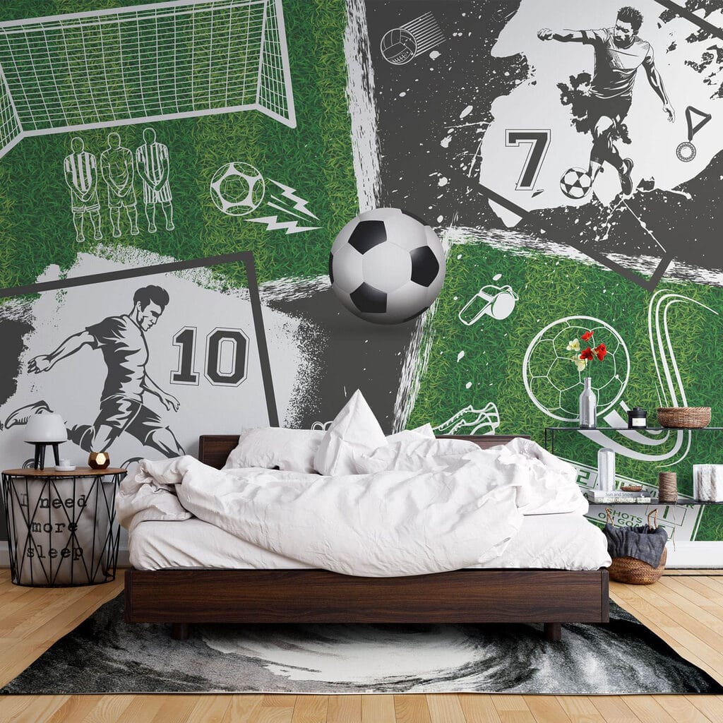 Zeleno-čierny futbalový svet — interiér 3