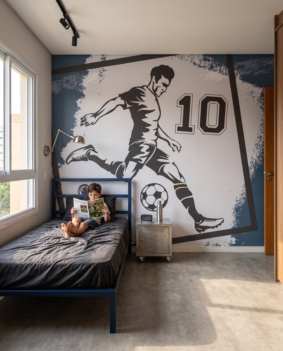 Futbalová koláž — interiér 2