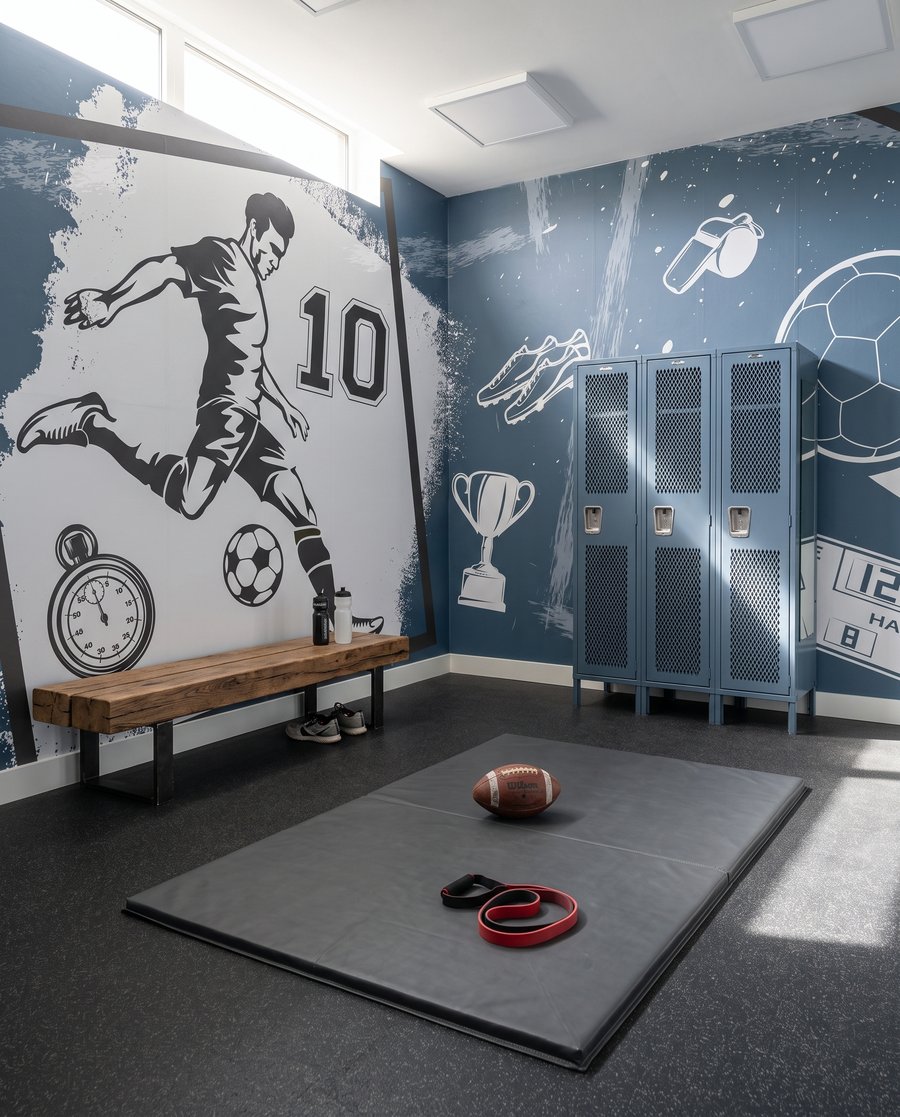 Futbalová koláž — interiér 5
