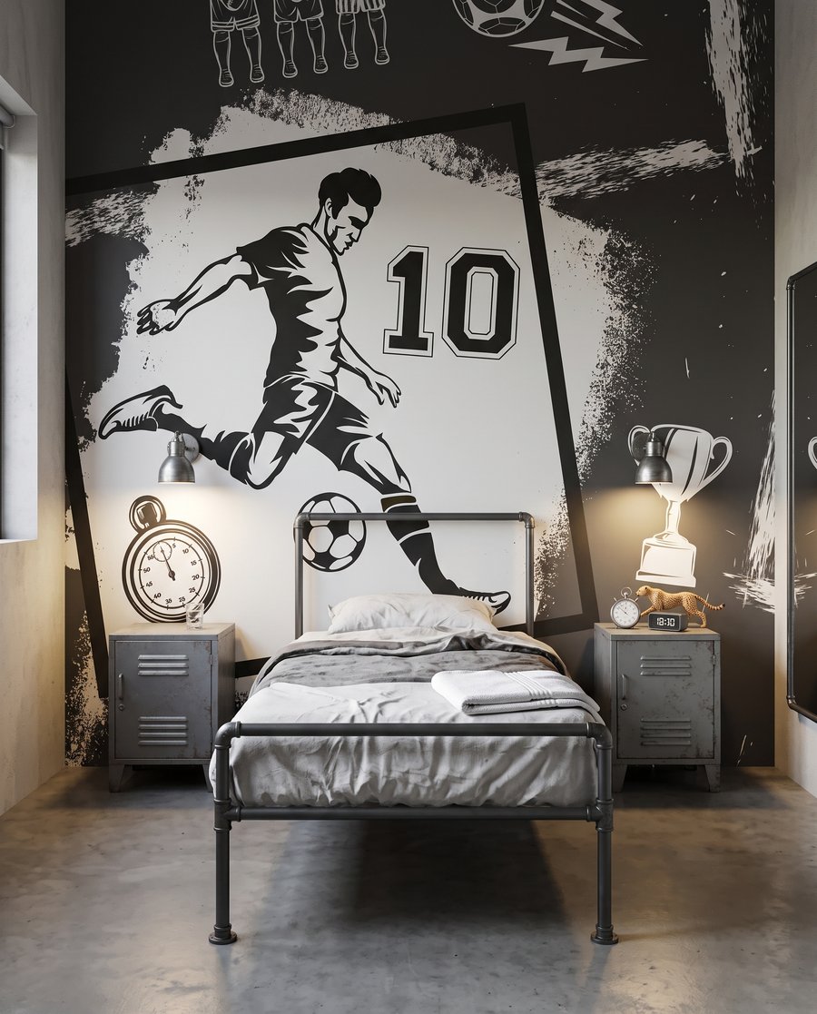 Futbalová koláž — interiér 6