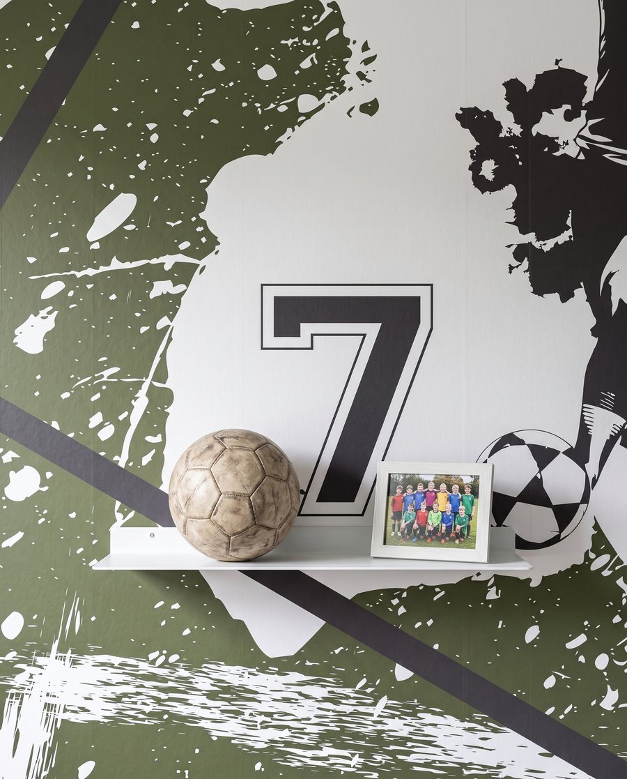 Futbalová koláž — detail