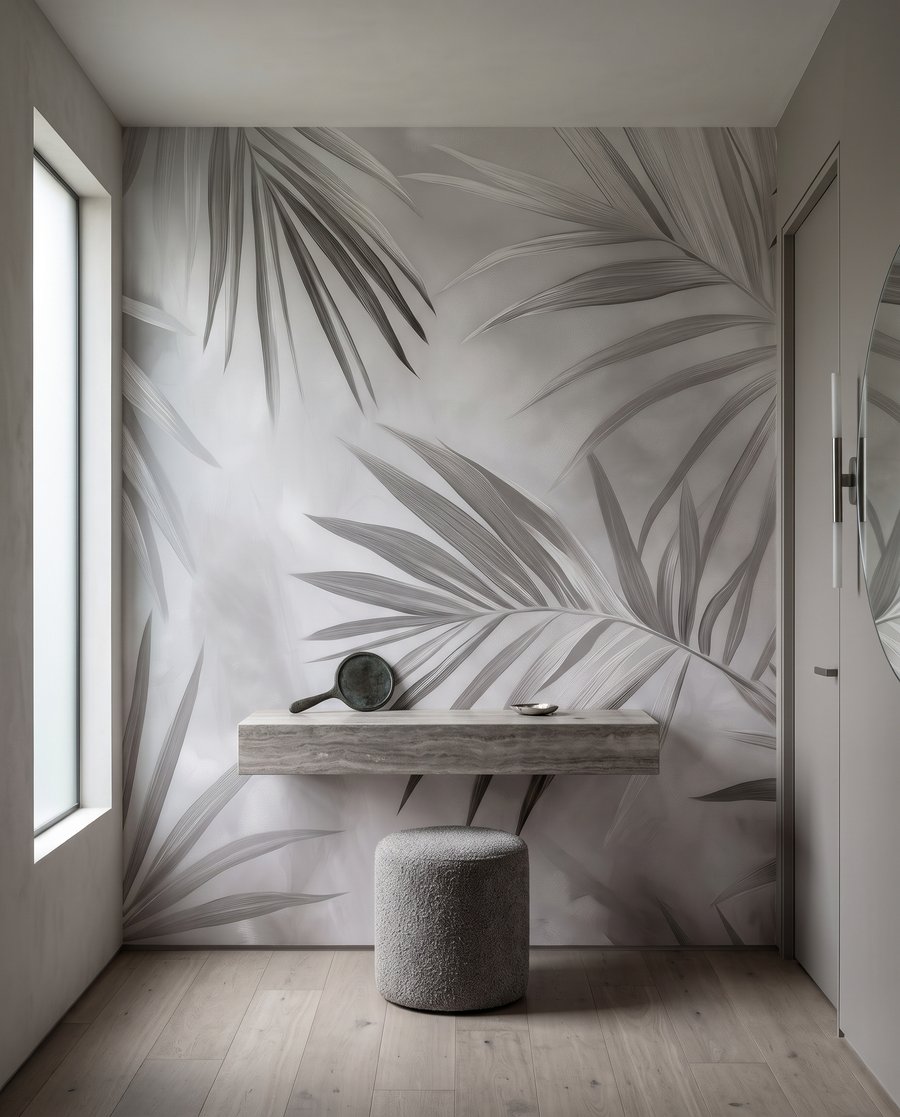 Palmové listy sa krížia — interiér 3