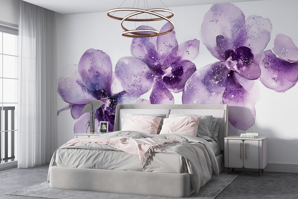 Akvarelové orchidey — interiér 1
