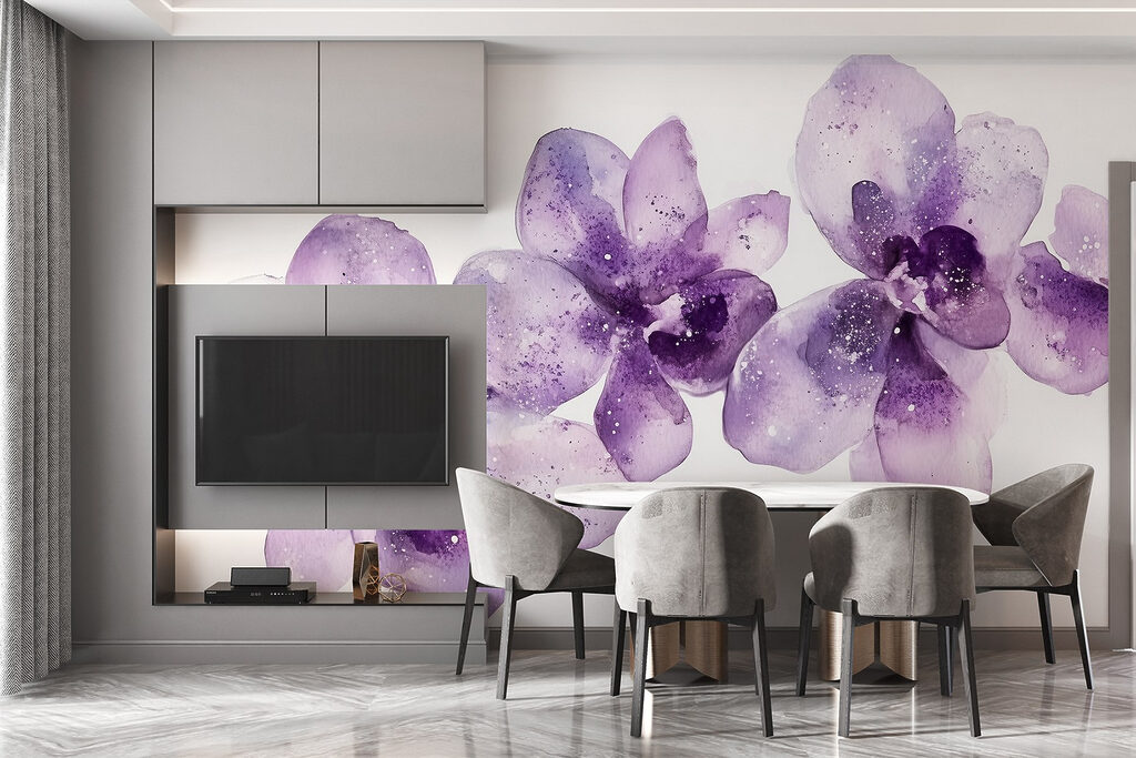 Akvarelové orchidey — interiér 3