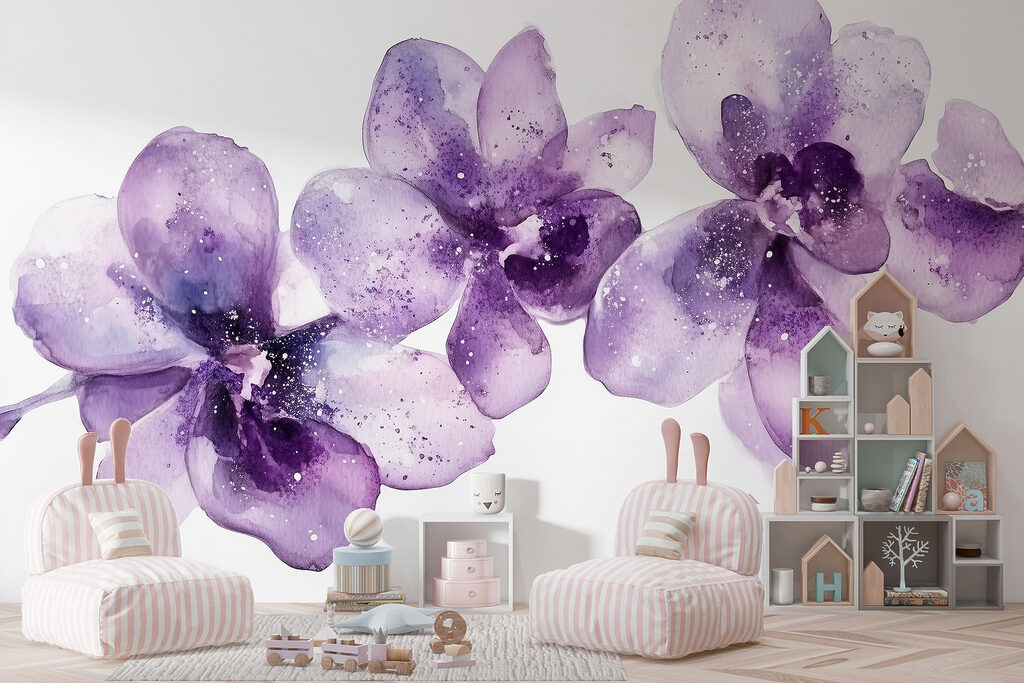 Akvarelové orchidey — interiér 4