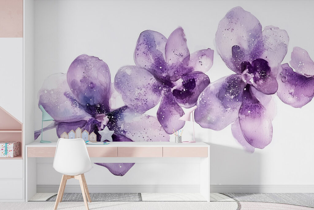 Akvarelové orchidey — interiér 5