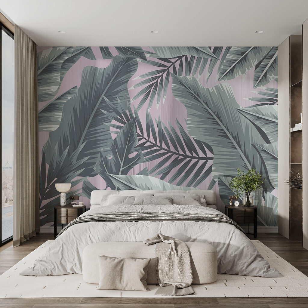 Husté palmové listy — interiér 1