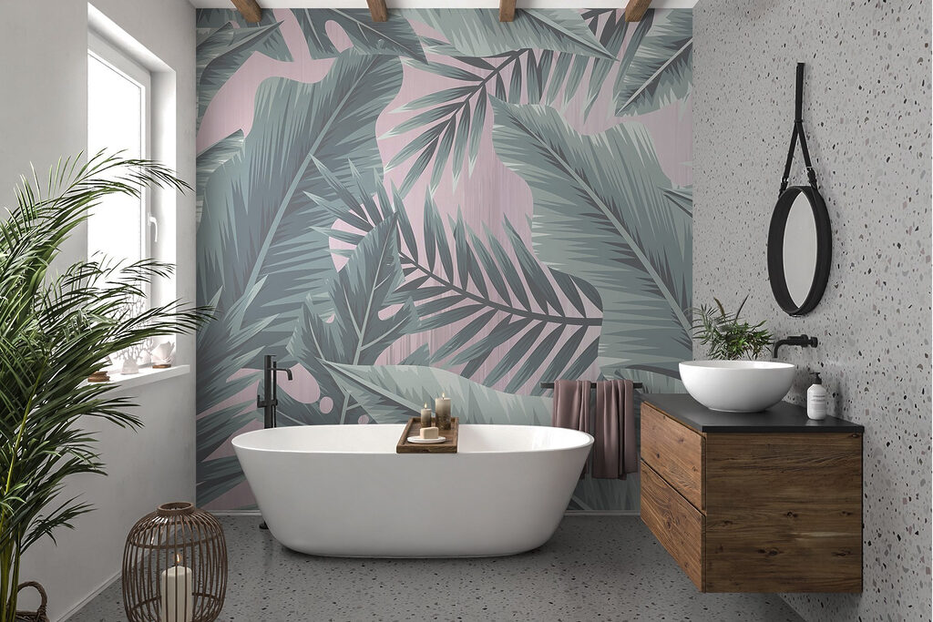 Husté palmové listy — interiér 2