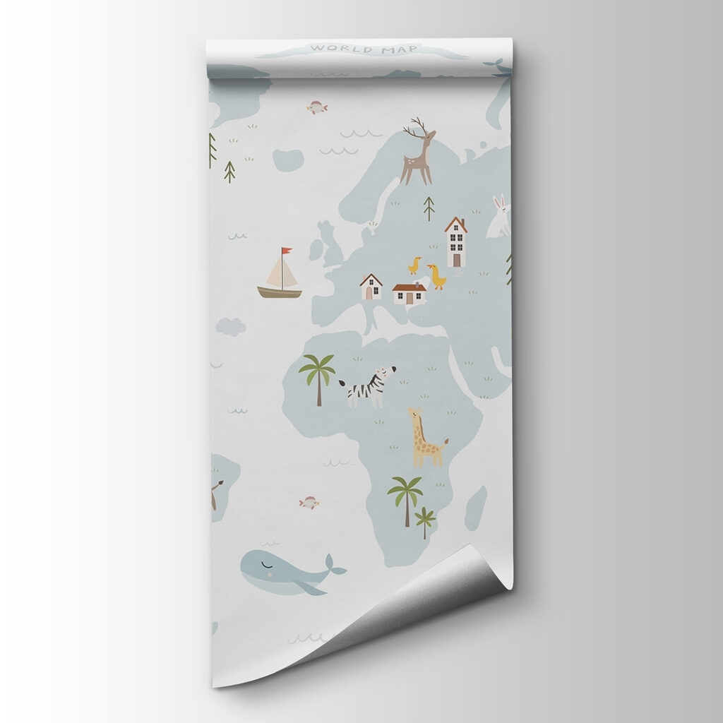 Mapa sveta s lietadlami — pohľad na tovar