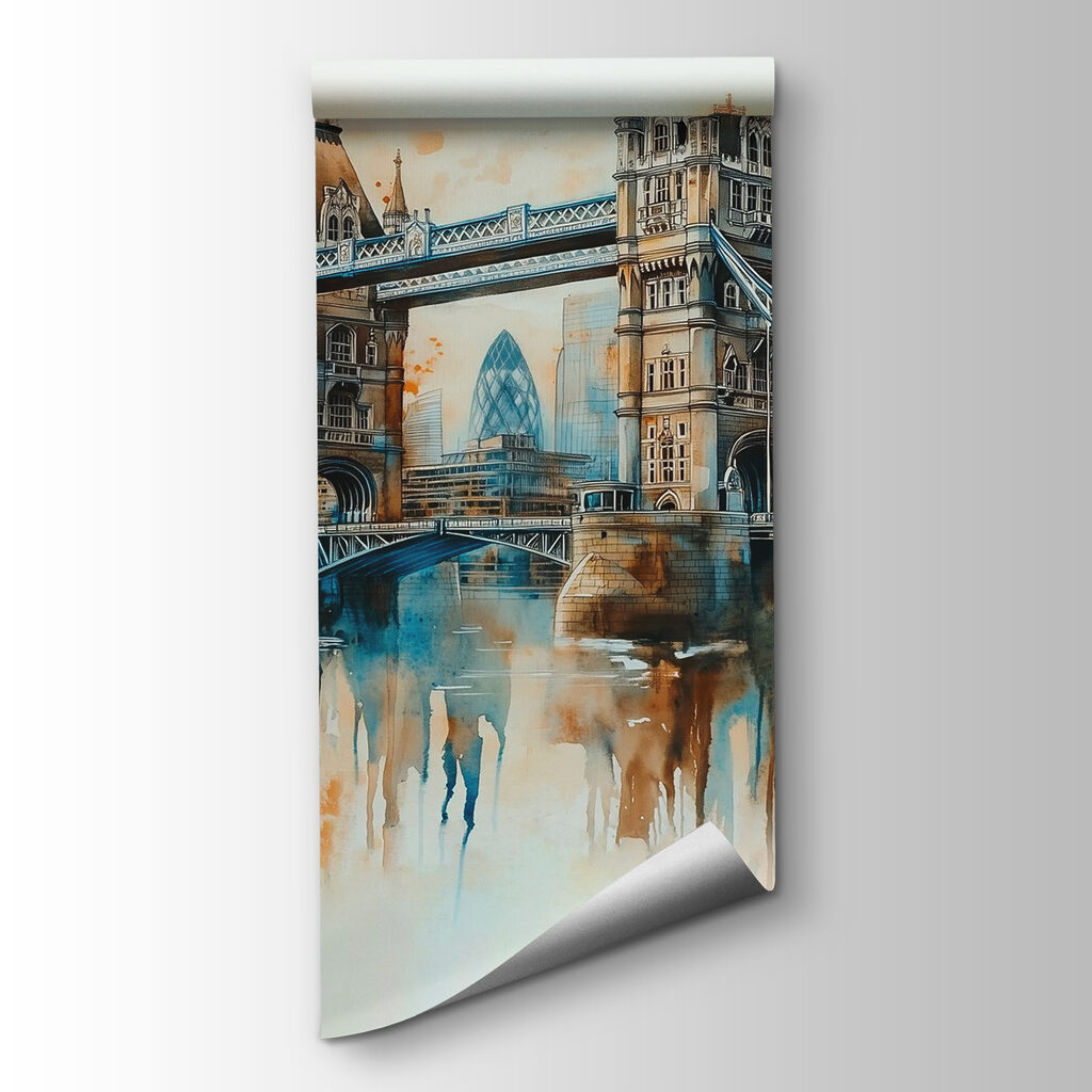 Tower Bridge v akvarele — pohľad na tovar