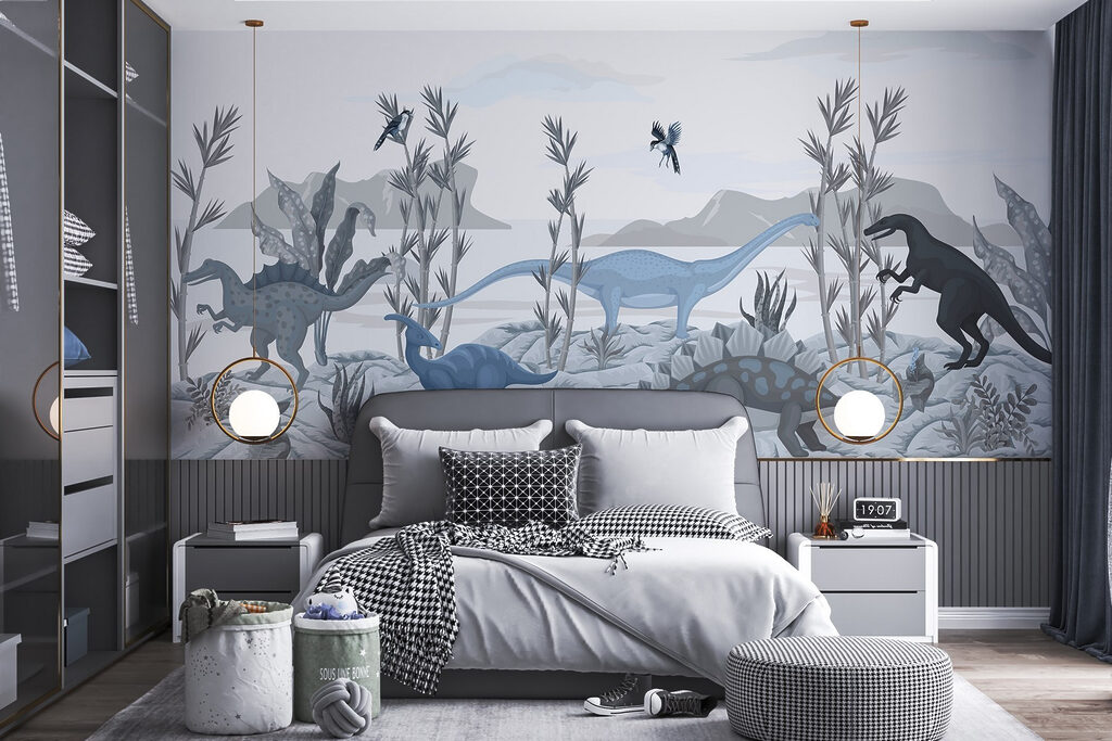 Dinosaury v krajine — interiér 1