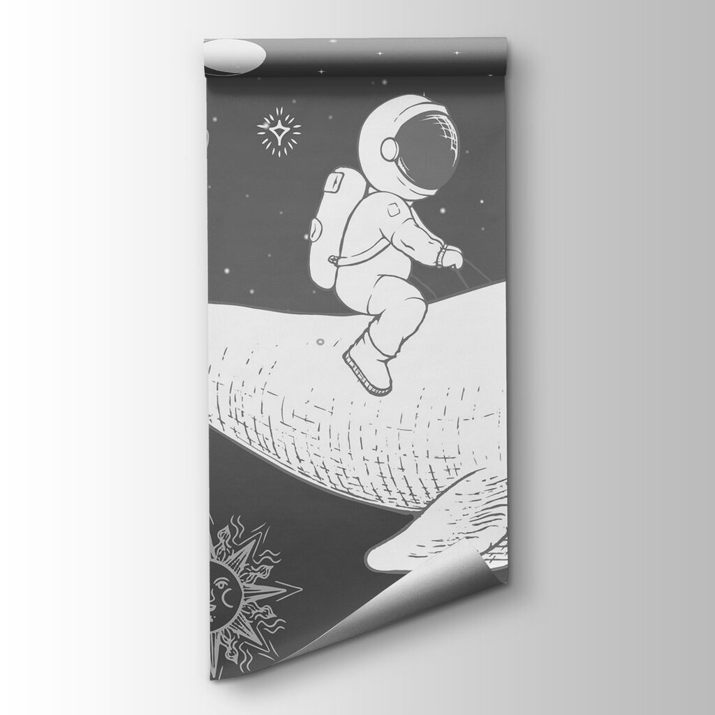 Astronaut na vesmírnej veľrybe — pohľad na tovar