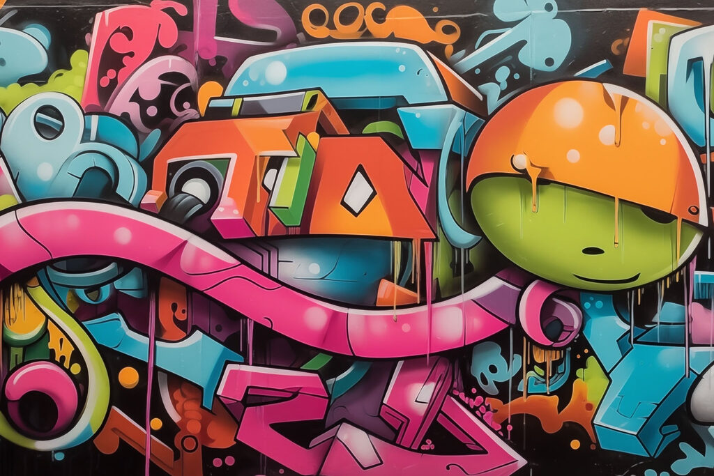 Pouličné graffiti — celý dizajn