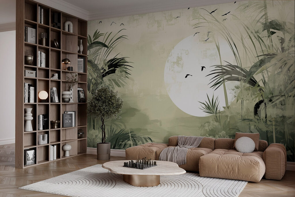 Mesiac nad tropickou krajinou — interiér 3