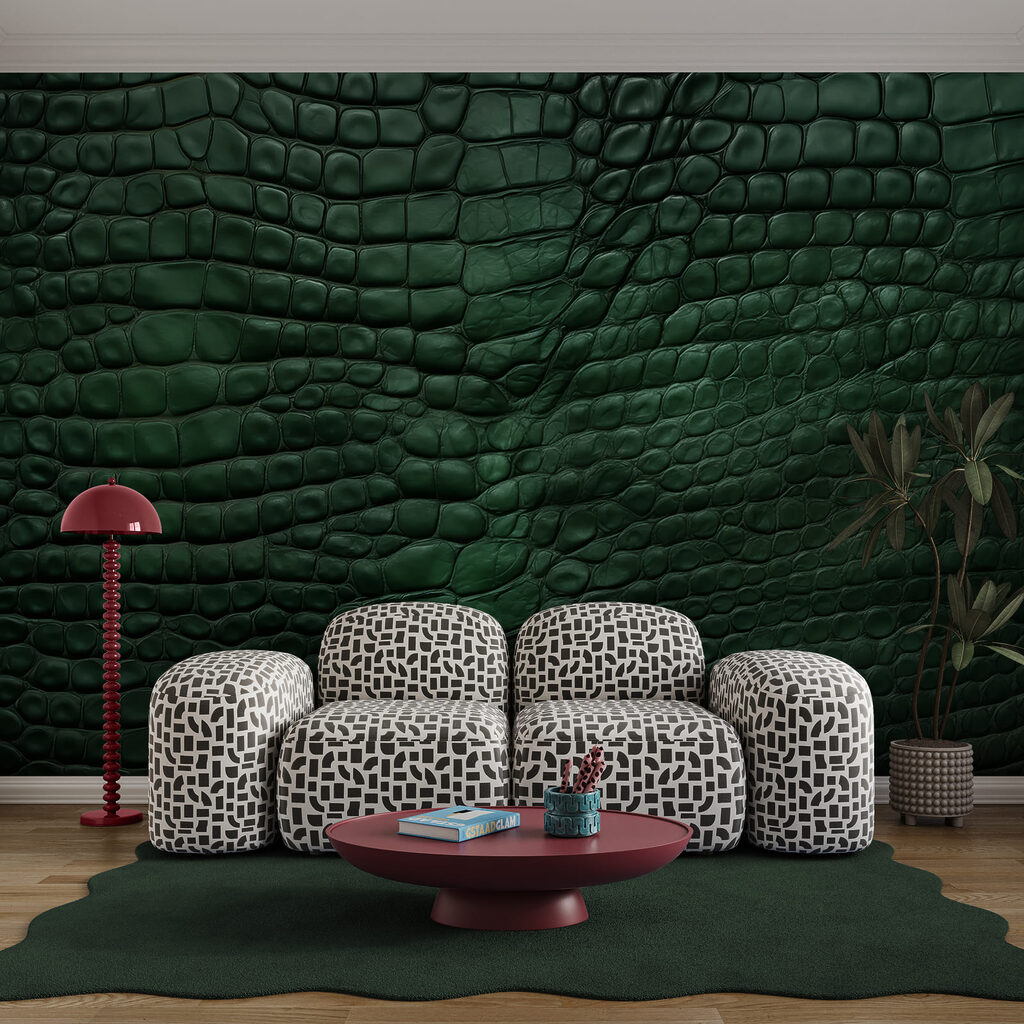 Šupiny ako plazia koža — interiér 1